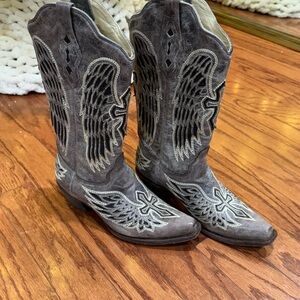 Corral Gray Embroidered Cowboy Boots